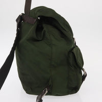 Prada Double Front Pocket Backpack Tessuto Khaki Nylon Backpack Bag (Authentic Pre-Loved)