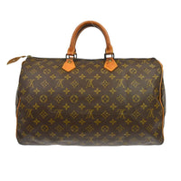 Louis Vuitton Speedy Handbag Monogram Canvas Brown Canvas Handbag (Authentic Pre-Loved)