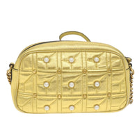 Gucci Gg Marmont Shoulder Bag Leather Gold Leather Shoulder Bag Bag (Authentic Pre-Loved)