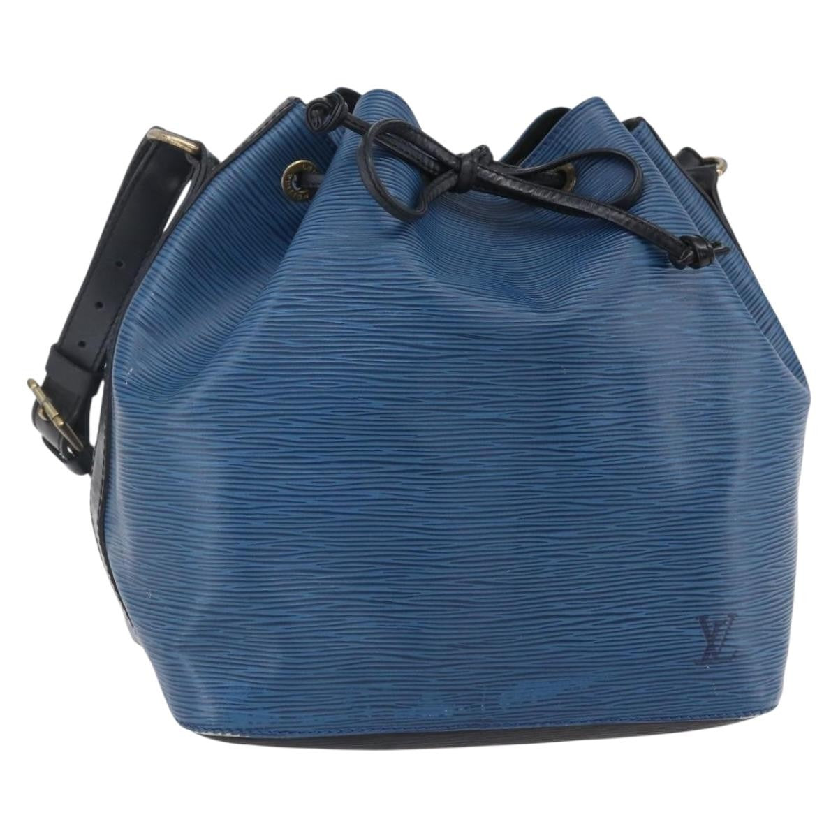 Louis Vuitton Petit Noe Handbag Epi Leather Blue Leather Shoulder Bag Bag (Authentic Pre-Loved)