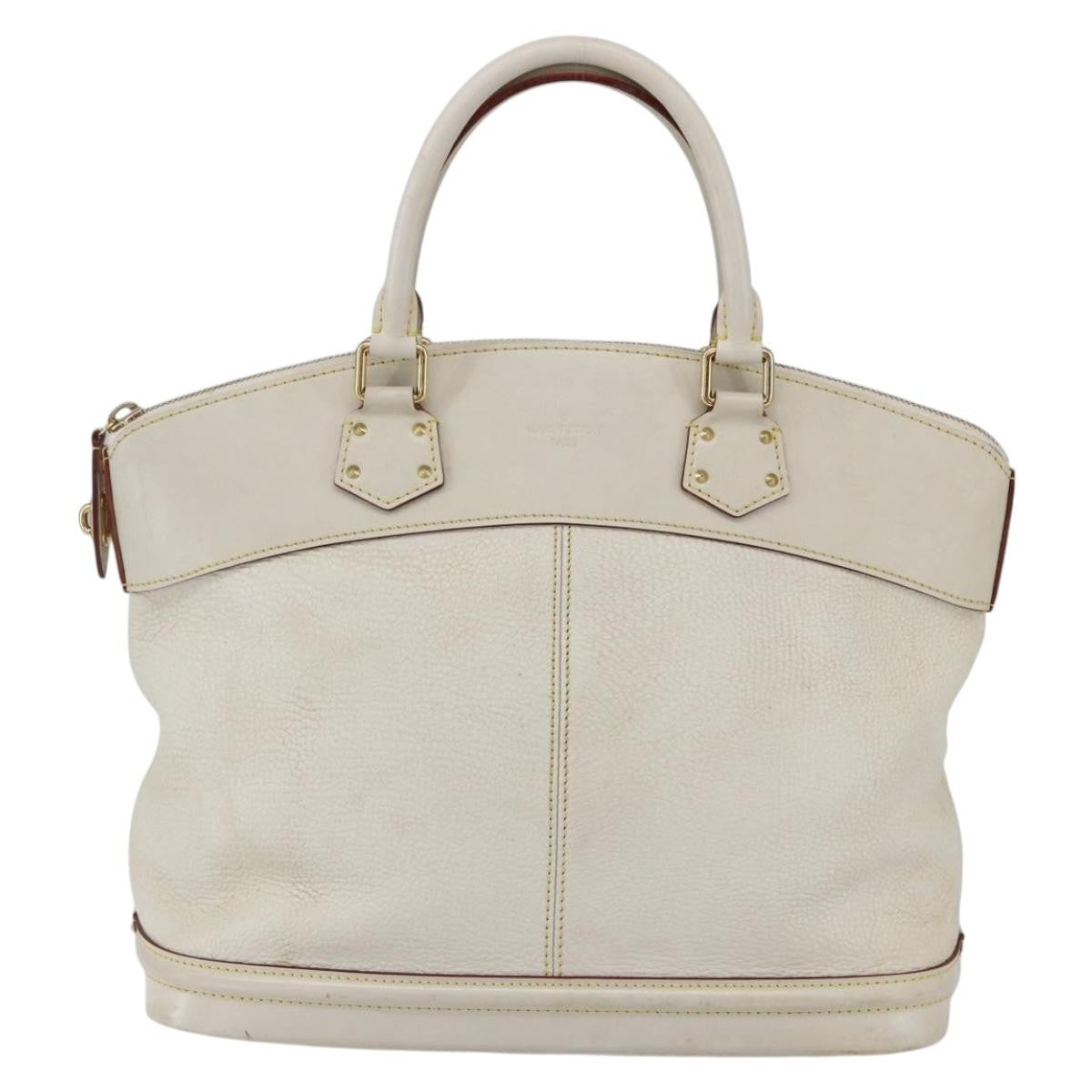 Louis Vuitton Suhali Lockit Handbag Leather White Leather Tote Bag Bag (Pre-Loved)
