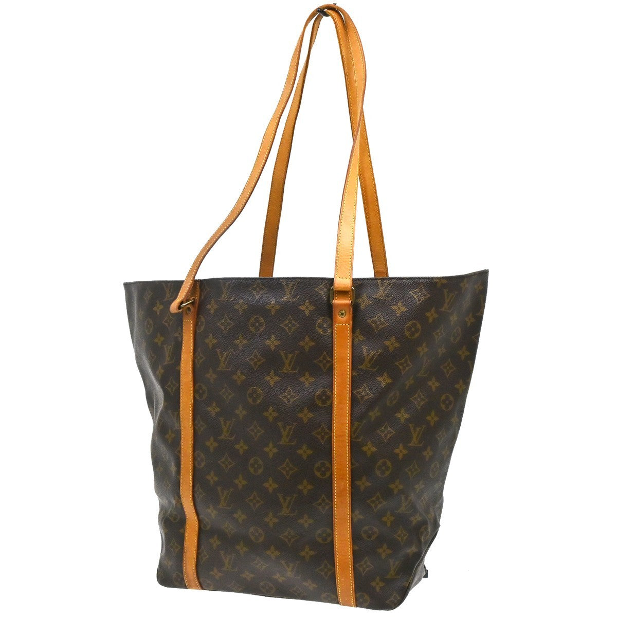 Louis Vuitton Louis Vuitton Shopping Sac Handbag Monogram Canvas Brown Canvas Tote Bag Bag (Authentic Pre-Loved)