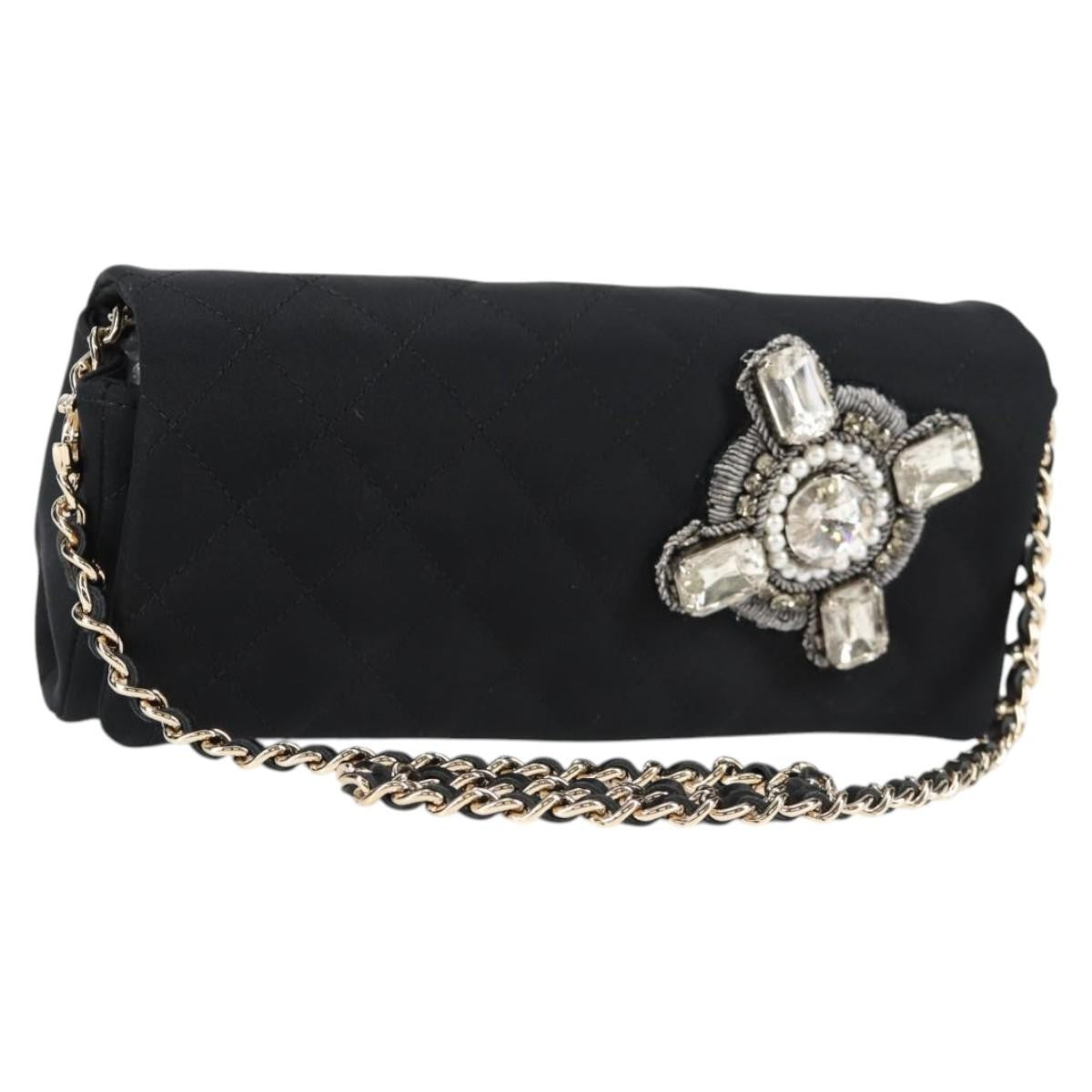 Chanel Chain Flap Shoulder Bag Quilted Nylon Black Nylon Shoulder Bag Bag (Authentic Pre-Loved)