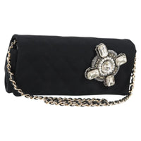 Chanel Chain Flap Shoulder Bag Quilted Nylon Black Nylon Shoulder Bag Bag (Authentic Pre-Loved)