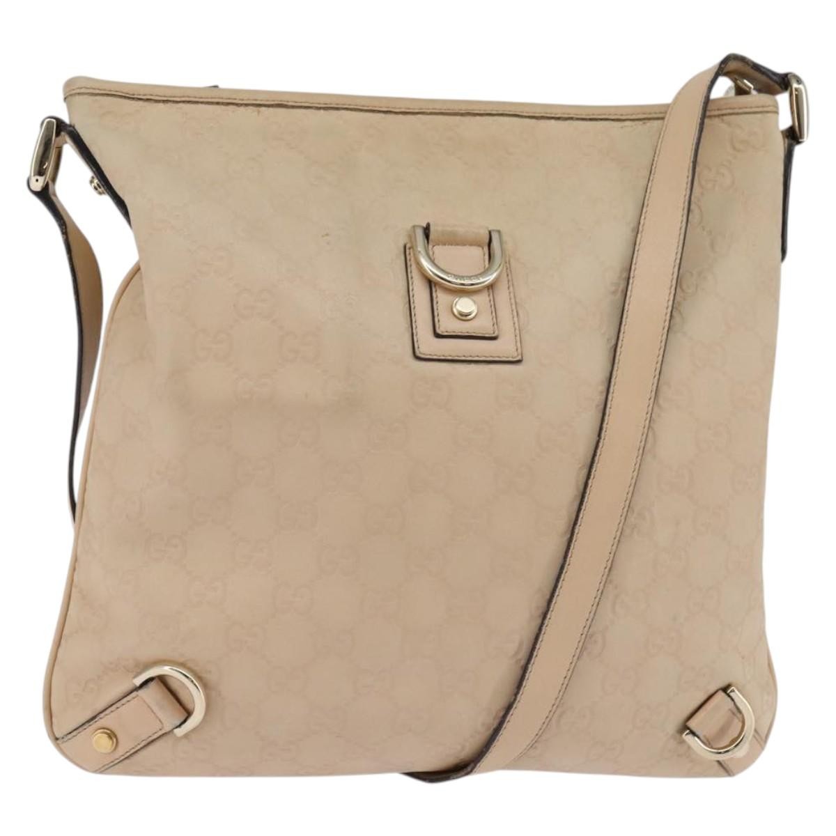 Gucci Abbey D-Ring Messenger Bag Guccissima Leather Beige Leather Shoulder Bag Bag (Pre-Loved)