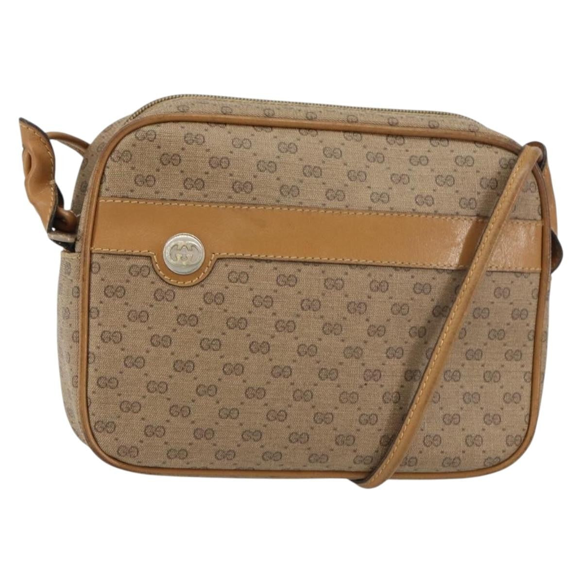 Gucci Micro Gg Supreme Shoulder Bag Gg Canvas Beige Pvc Shoulder Bag Bag (Authentic Pre-Loved)