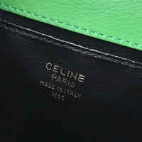 Celine Handbag Leather Green Leather Handbag (Authentic Pre-Loved)