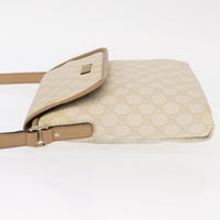 Gucci Flap Messenger Gg Coated Canvas White Pvc Shoulder Bag Bag (Pre-Loved)