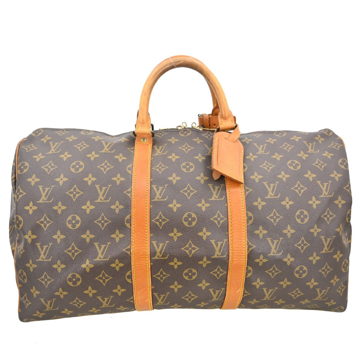 Louis Vuitton Keepall Bag Monogram Canvas Brown Canvas Travel Bag Bag (Pre-Loved)