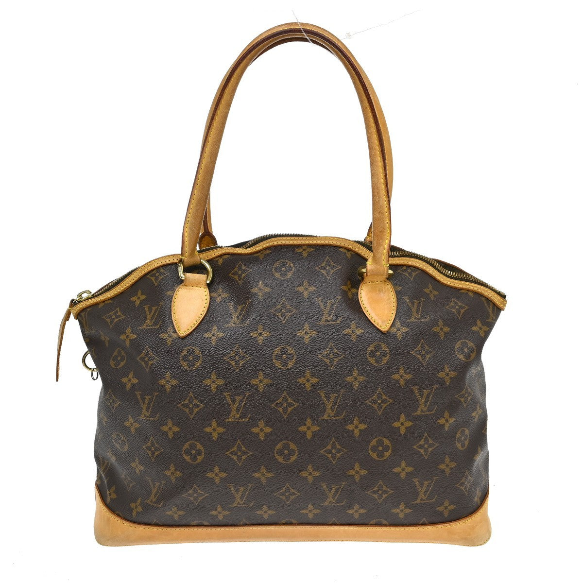 Louis Vuitton Lockit Handbag Monogram Canvas Brown Canvas Shoulder Bag Bag (Pre-Loved)