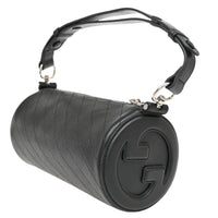 Gucci Gucci Blondie Interlocking Gg Shoulder Bag Leather Black Leather Bag (Pre-Loved)