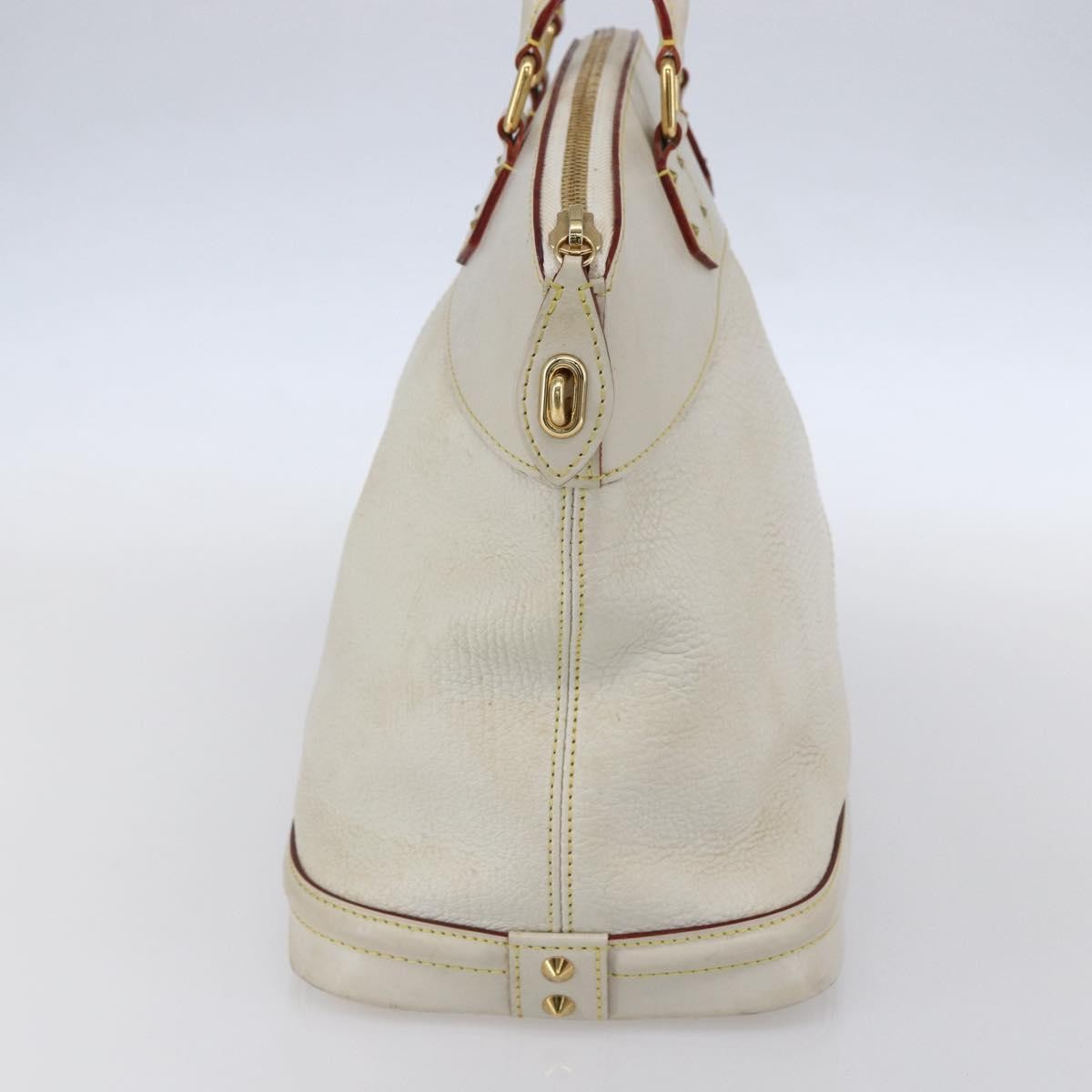 Louis Vuitton Suhali Lockit Handbag Leather White Leather Tote Bag Bag (Pre-Loved)