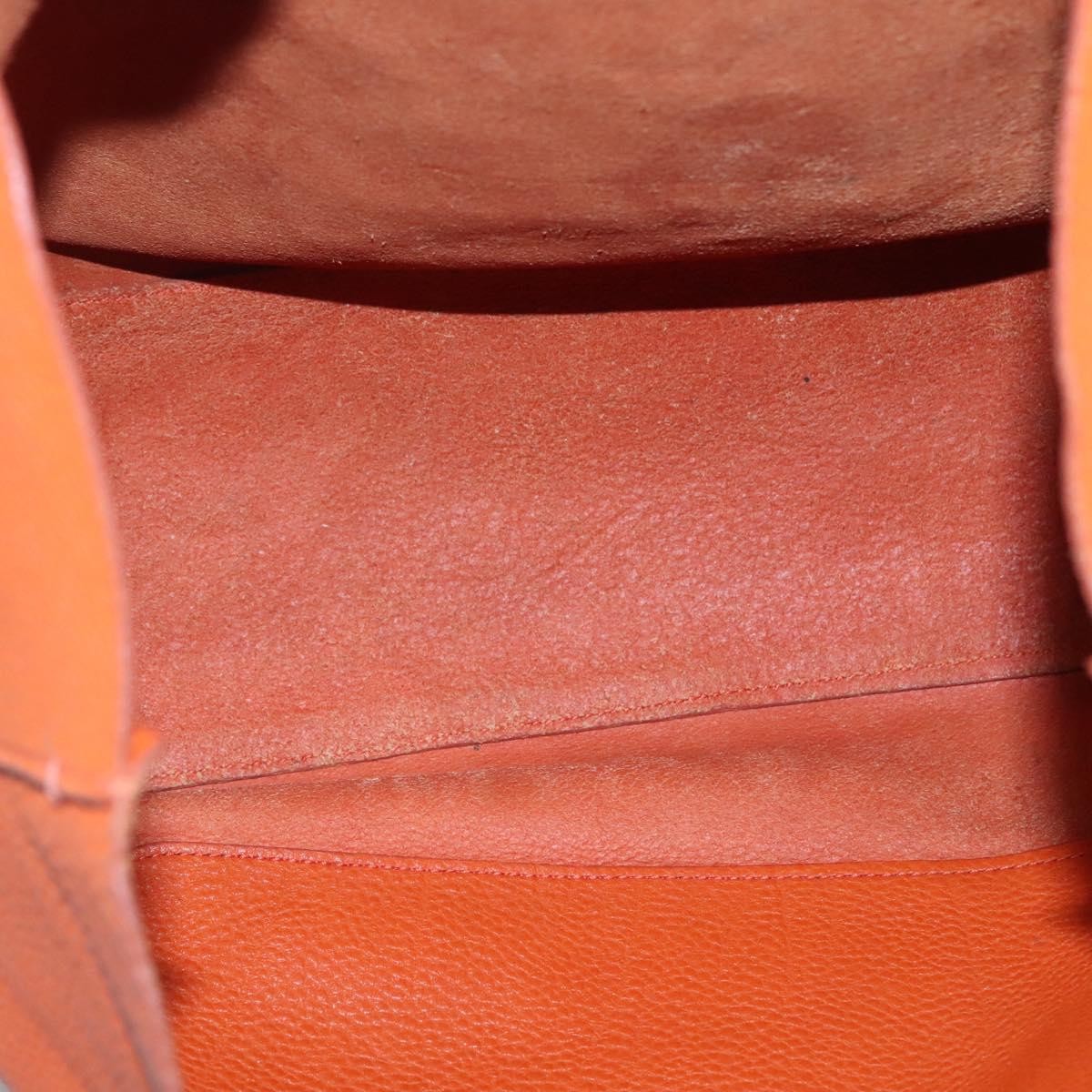 Prada Vintage Tote Leather Orange Leather Tote Bag Bag (Authentic Pre-Loved)
