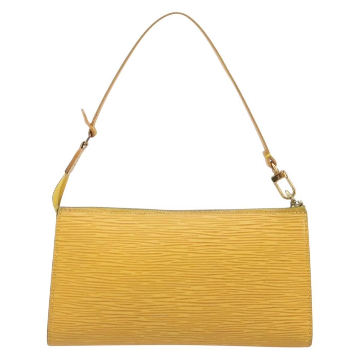 Louis Vuitton Pochette Accessoires Epi Leather Yellow Leather Clutche & Pouche Bag (Pre-Loved)
