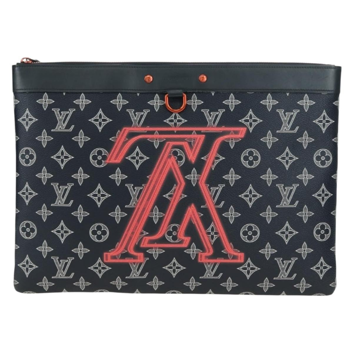 Louis Vuitton Pochette Apollo Limited Edition Upside Down Monogram Ink Navy Canvas Clutche & Pouche Bag (Authentic Pre-Loved)