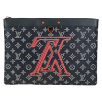 Louis Vuitton Pochette Apollo Limited Edition Upside Down Monogram Ink Navy Canvas Clutche & Pouche Bag (Authentic Pre-Loved)