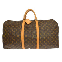 Louis Vuitton Keepall Bag Monogram Canvas Brown Canvas Travel Bag Bag (Authentic Pre-Loved)
