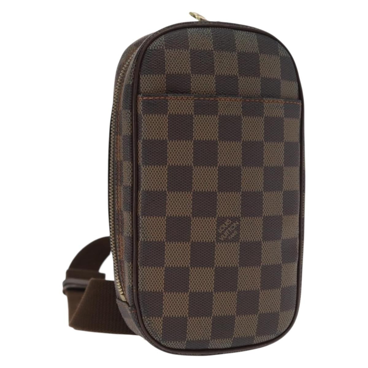Louis Vuitton Pochette Gange Damier Brown Canvas Clutche & Pouche Bag (Authentic Pre-Loved)