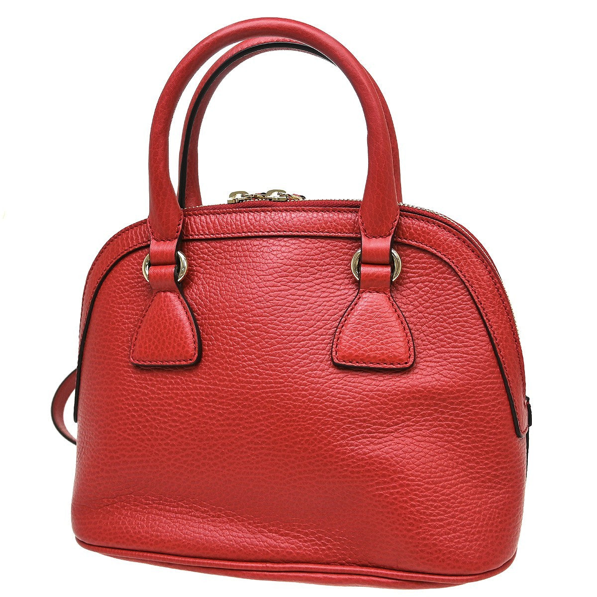 Gucci Guccissima Shoulder Bag Red Leather Shoulder Bag Bag (Pre-Loved)