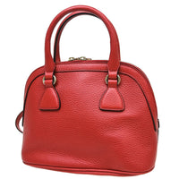 Gucci Guccissima Shoulder Bag Red Leather Shoulder Bag Bag (Pre-Loved)