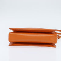 Salvatore Ferragamo Vala Tote Leather Orange Leather Tote Bag Bag (Authentic Pre-Loved)