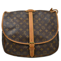 Louis Vuitton Louis Vuitton Saumur Handbag Monogram Canvas Brown Canvas Shoulder Bag Bag (Authentic Pre-Loved)