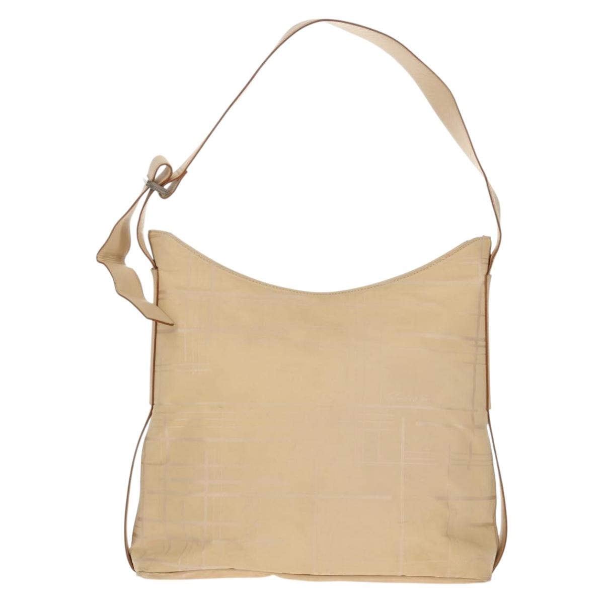 Salvatore Ferragamo Vintage Shoulder Bag Nylon Beige Nylon Shoulder Bag Bag (Authentic Pre-Loved)