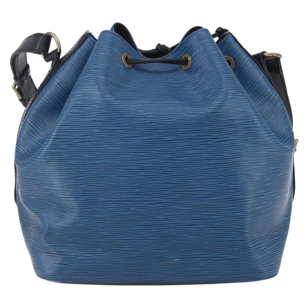 Louis Vuitton Petit Noe Handbag Epi Leather Blue Leather Shoulder Bag Bag (Authentic Pre-Loved)