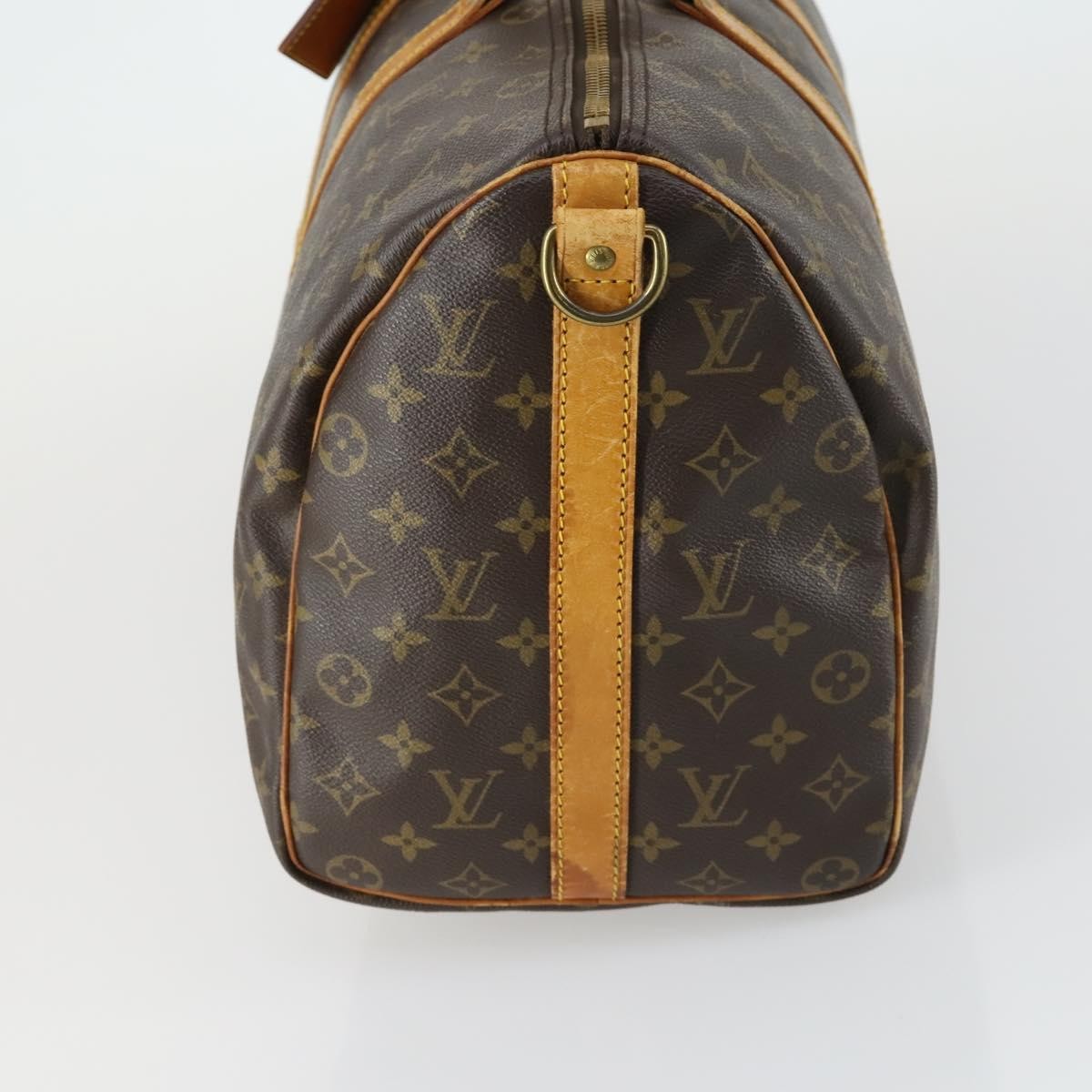 Louis Vuitton Keepall Bandouliere Bag Monogram Canvas Brown Canvas Travel Bag Bag (Authentic Pre-Loved)