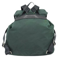 Prada Prada Double Front Pocket Backpack Tessuto Green Nylon Backpack Bag (Pre-Loved)