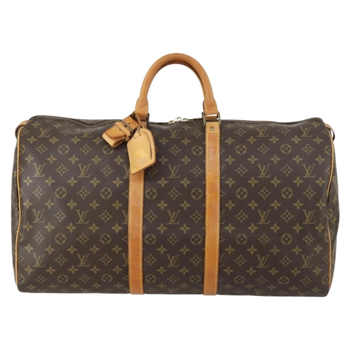 Louis Vuitton Louis Vuitton Keepall Bag Monogram Canvas Brown Canvas Travel Bag Bag (Authentic Pre-Loved)
