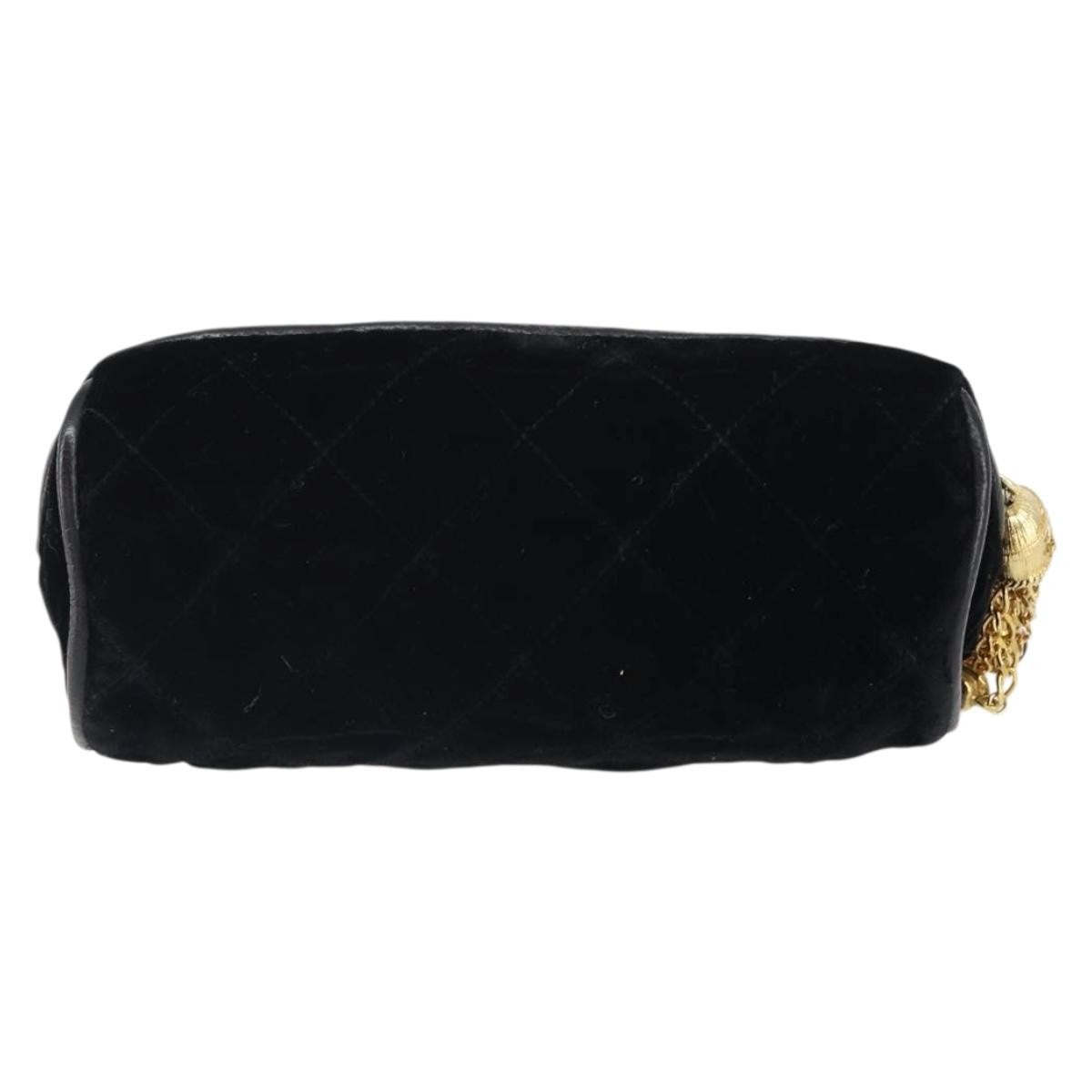 Chanel Vintage Gripoix Clutch Velvet Black Velvet Clutche & Pouche Bag (Authentic Pre-Loved)