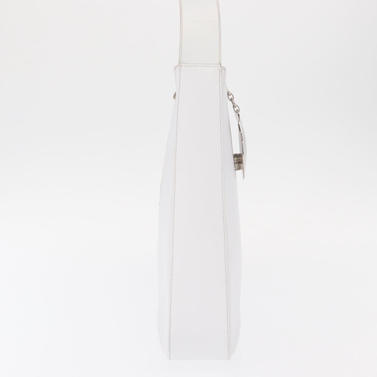 Salvatore Ferragamo Gancini Shoulder Bag Leather White Leather Shoulder Bag Bag (Pre-Loved)