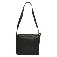 Chanel Chocolate Bar Cc Shoulder Bag Quilted Leather Black Leather Shoulder Bag Bag (Pre-Loved)