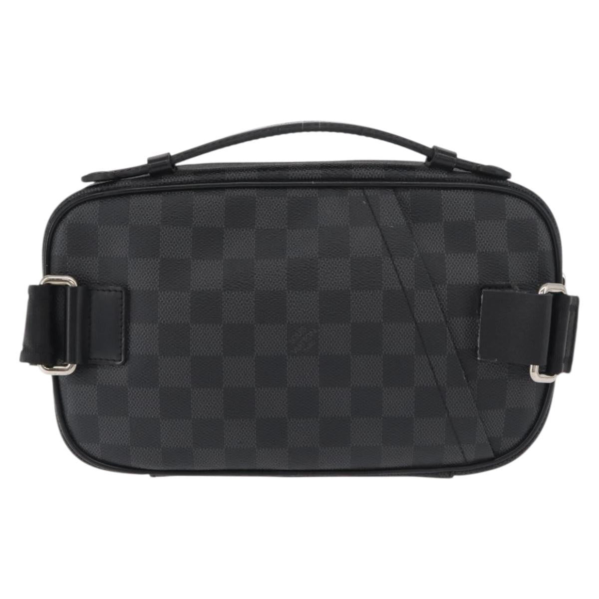 Louis Vuitton Ambler Waist Bag Damier Graphite Gray Canvas Shoulder Bag Bag (Authentic Pre-Loved)