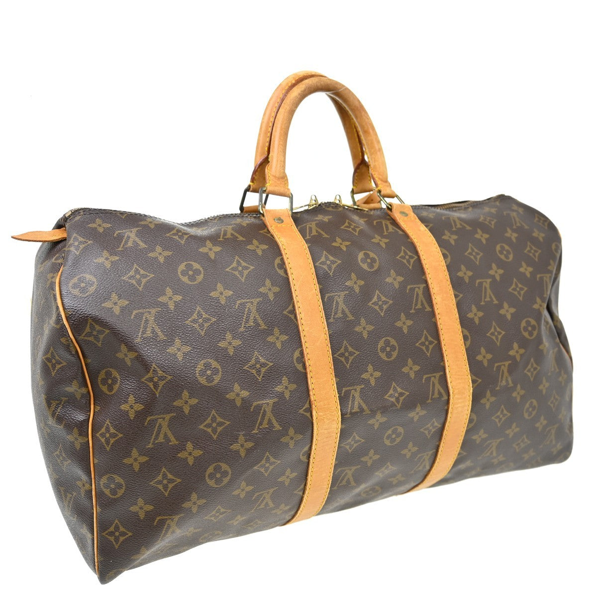 Louis Vuitton Keepall Bag Monogram Canvas Brown Canvas Travel Bag Bag (Authentic Pre-Loved)