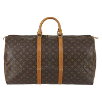 Louis Vuitton Keepall Bag Monogram Canvas Brown Canvas Travel Bag Bag (Authentic Pre-Loved)