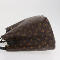 Louis Vuitton Neonoe Handbag Monogram Canvas Black Canvas Shoulder Bag Bag (Authentic Pre-Loved)