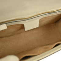 Gucci Sylvie Shoulder Bag Leather White Leather Shoulder Bag Bag (Authentic Pre-Loved)