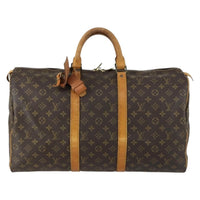 Louis Vuitton Keepall Bag Monogram Canvas Brown Canvas Travel Bag Bag (Pre-Loved)