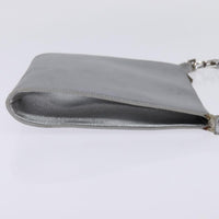 Salvatore Ferragamo Gancini Shoulder Bag Leather Silver Leather Shoulder Bag Bag (Authentic Pre-Loved)