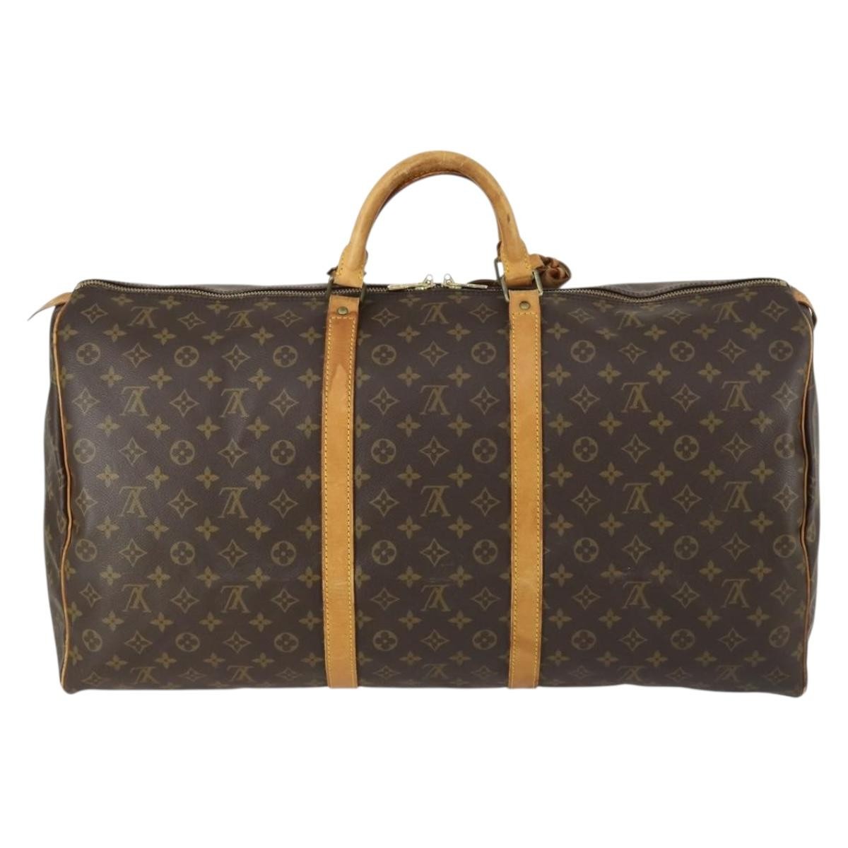 Louis Vuitton Keepall Bag Monogram Canvas Brown Canvas Travel Bag Bag (Pre-Loved)