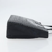Prada Vintage Tote Tessuto With Leather Black Patent_Leather Tote Bag Bag (Authentic Pre-Loved)