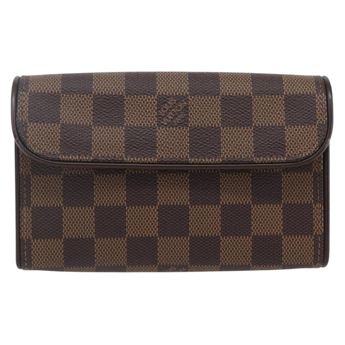 Louis Vuitton Florentine Waist Bag Damier Canvas Brown Canvas Clutche & Pouche Bag (Authentic Pre-Loved)