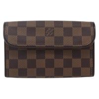 Louis Vuitton Florentine Waist Bag Damier Canvas Brown Canvas Clutche & Pouche Bag (Authentic Pre-Loved)