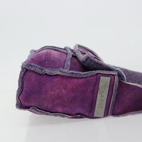 Chanel Flap Shoulder Bag Shearling And Suede Purple Suede Shoulder Bag Bag (Pre-Loved)