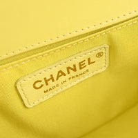 Chanel Boy Flap Bag Quilted Lambskin Yellow Leather Shoulder Bag Bag (Authentic Pre-Loved)