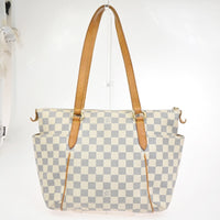 Louis Vuitton Louis Vuitton Totally Handbag Damier Azur White Canvas Shoulder Bag Bag (Pre-Loved)