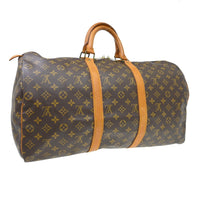Louis Vuitton Keepall Bag Monogram Canvas Brown Canvas Travel Bag Bag (Authentic Pre-Loved)