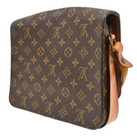 Louis Vuitton Cartouchiere Handbag Monogram Canvas Brown Canvas Shoulder Bag Bag (Authentic Pre-Loved)